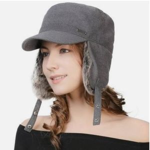 Comhats Fancet Winter Faux Fur Ear Flaps Baseball Hat Cap